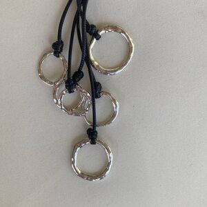 Contemporary black & silver necklace